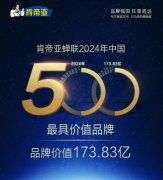 肯帝亞蟬聯(lián)2024中國(guó)500最具