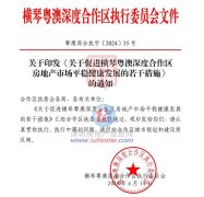 史詩級救市！珠海橫琴取