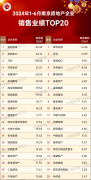 上半年南京前20強房企銷售