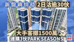 新盤銷情穩 2日沽逾30伙