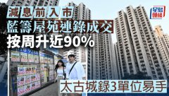 減息前入市 藍籌屋苑連錄