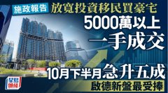 施政報告放寬投資移民買