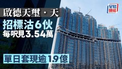啟德天璽·天招標沽6伙 每