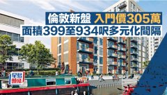 倫敦新盤(pán)入門(mén)價(jià)305萬(wàn) 面積