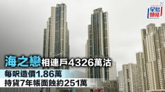 海之戀相連戶4326萬沽 每呎