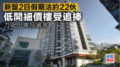 新盤2日假期沽約22伙 低開