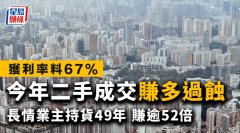 今年二手成交「賺多過蝕