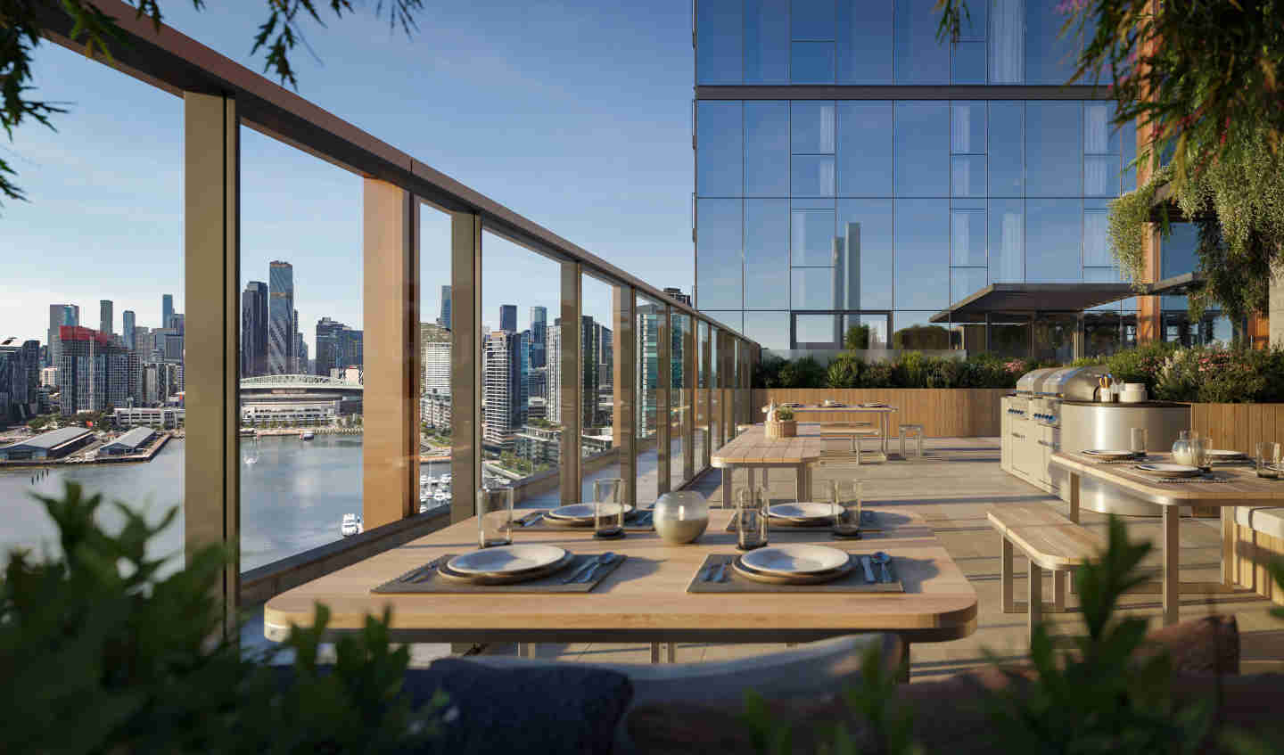 “水與城市交匯的地方”：在柯林斯碼頭的 Lendlease 的 Ancora 餐廳內(nèi)